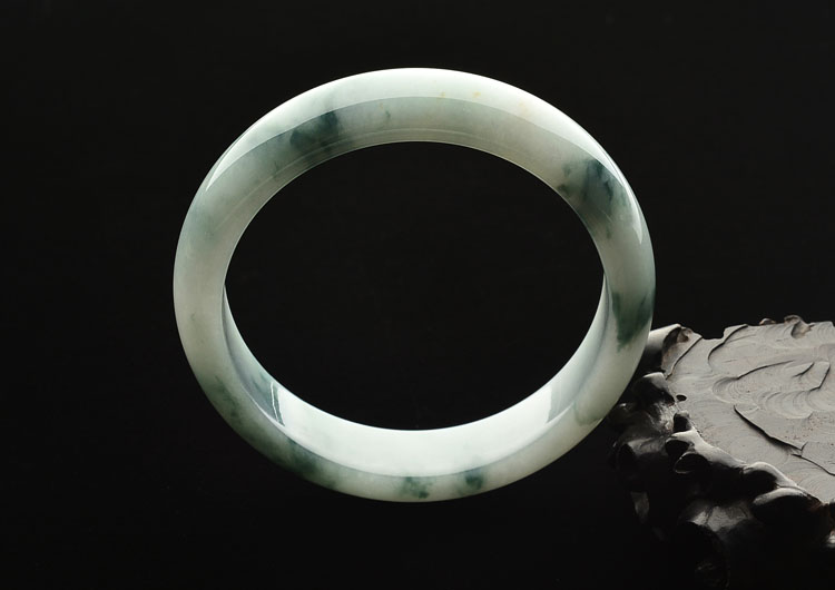 糯冰种飘花手镯(57.5mm)