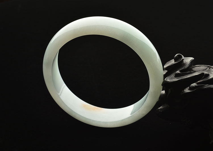 糯冰种晴水略带黄翡手镯(56.8mm)