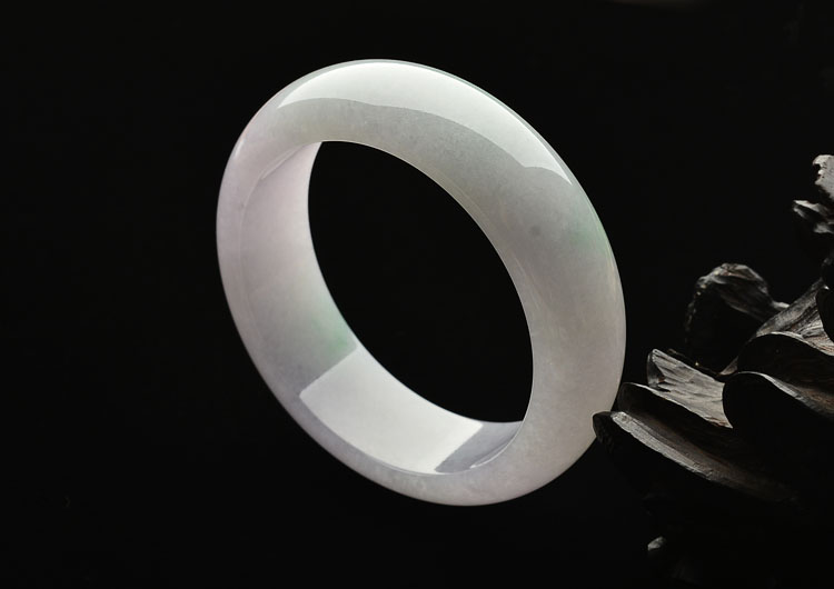 糯冰种春带彩手镯(57.7mm)
