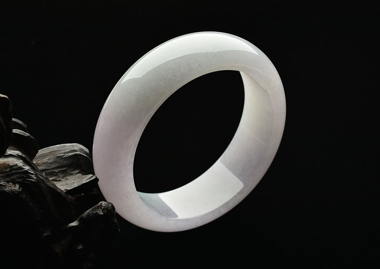 糯冰种春带彩手镯(57.7mm)
