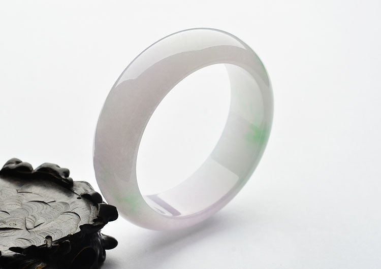 糯冰种春带彩手镯(57.7mm)