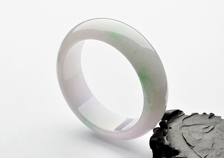 糯冰种春带彩手镯(57.7mm)
