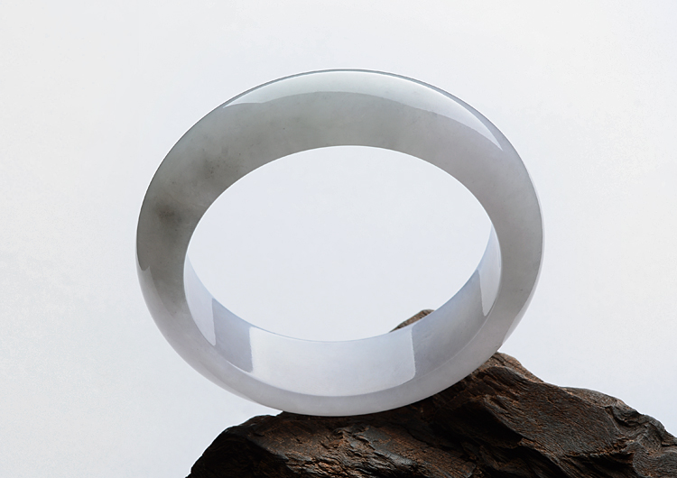 糯冰种淡紫罗兰手镯（55.6mm）