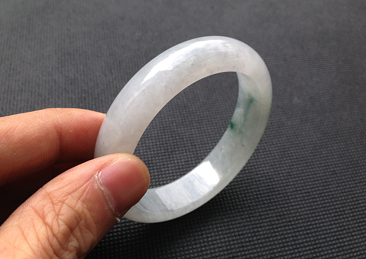 糯冰种飘花贵妃镯（52.8mm-49mm）