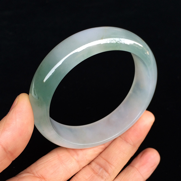 (超值推荐)冰种晴水飘花手镯（57.3mm）