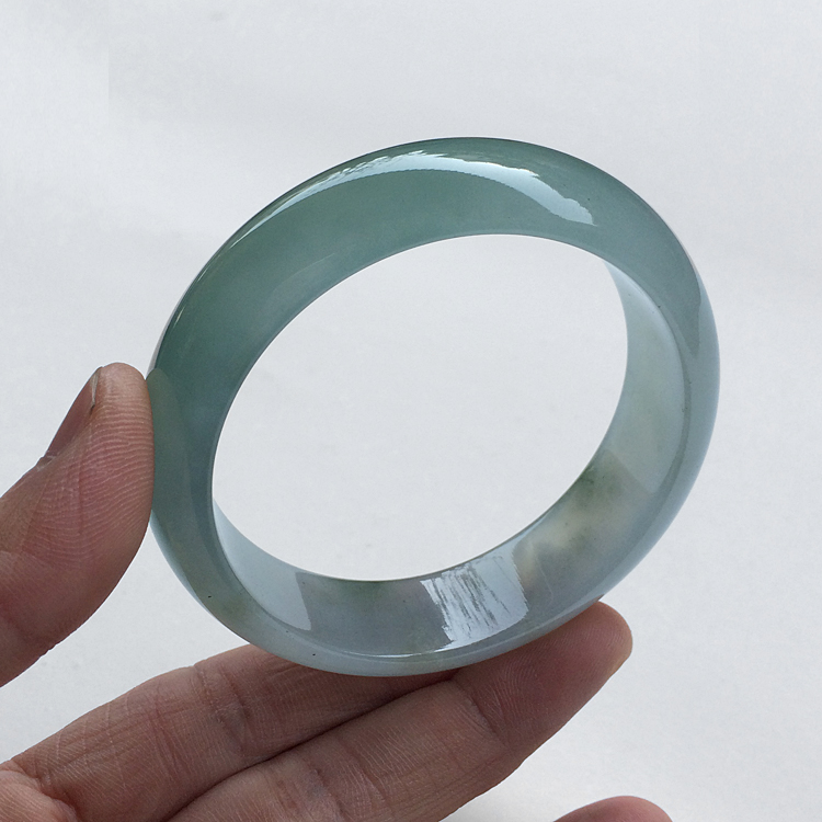 (超值推荐)冰种晴水飘花手镯（56.8mm）