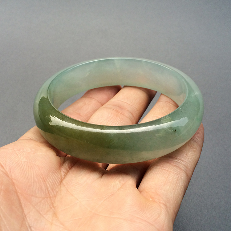 (超值推荐)冰种晴水褐黄翡手镯（57.3mm）