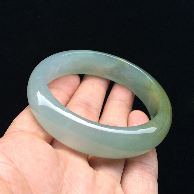 (超值推荐)冰种晴水褐黄翡手镯（57.3mm）