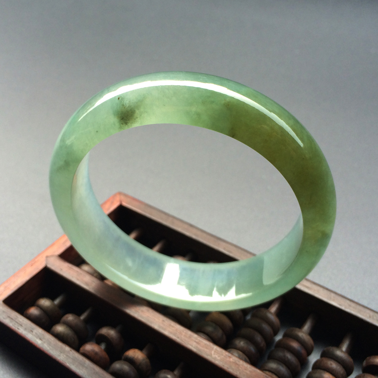 (超值推荐)冰种晴水褐黄翡手镯（57.3mm）