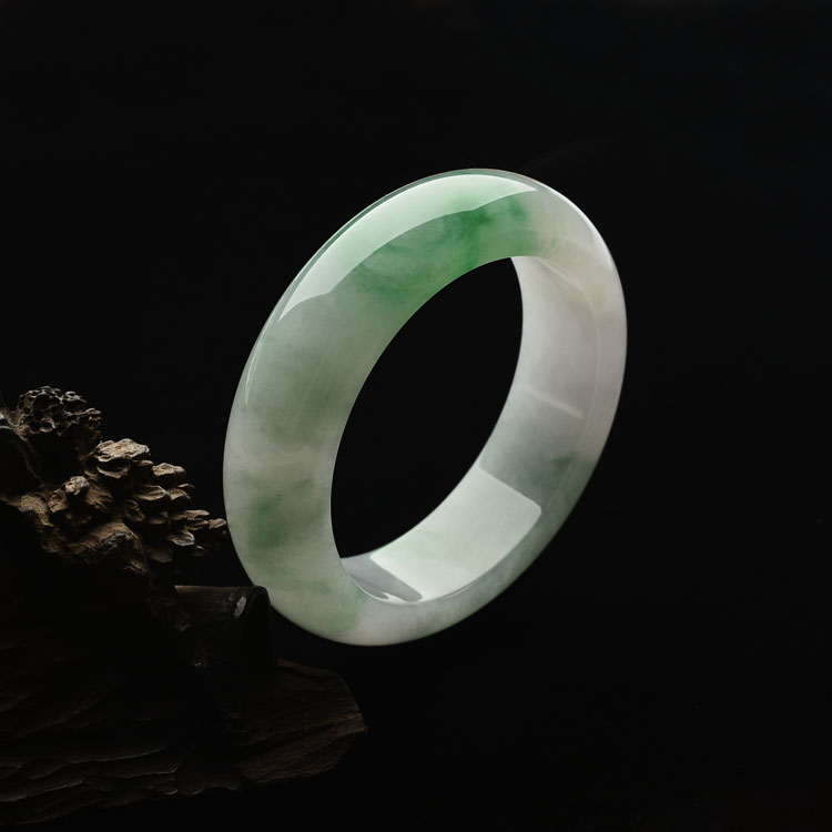 (超值推荐)冰种飘花手镯（57.3mm）