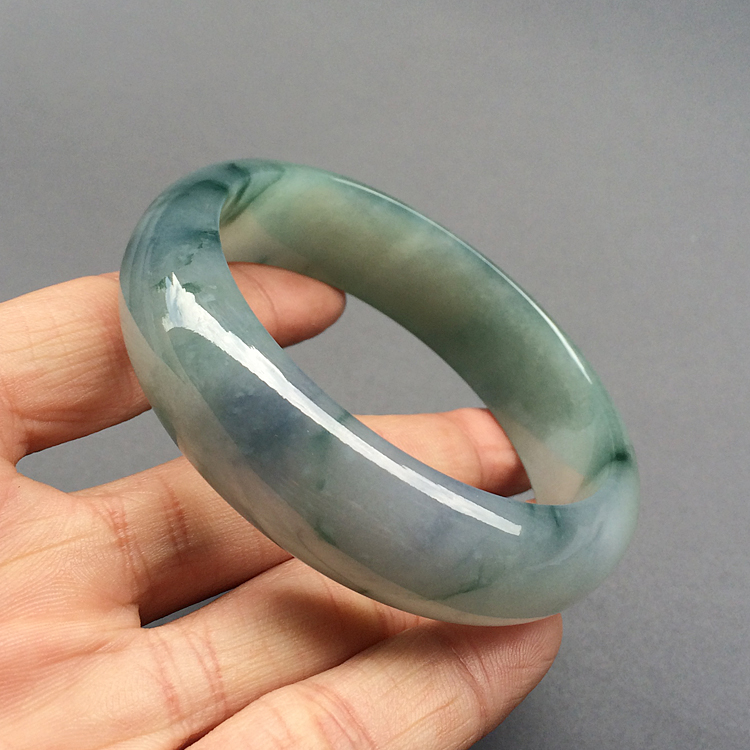 (超值推荐)冰种紫罗兰飘花手镯（58.8mm）