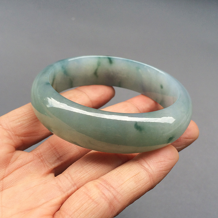 (超值推荐)冰种紫罗兰飘花手镯（58.8mm）