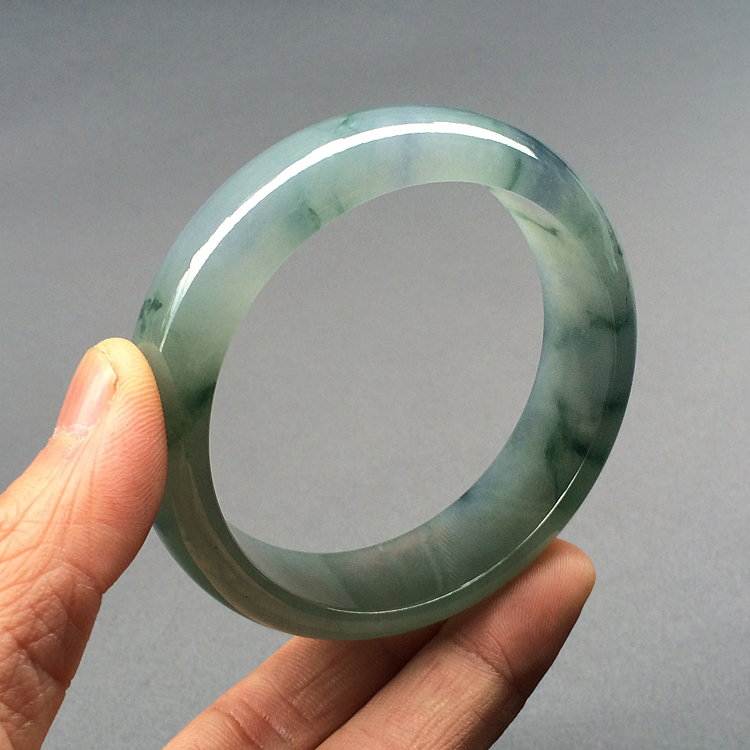 (超值推荐)冰种紫罗兰飘花手镯（58.8mm）