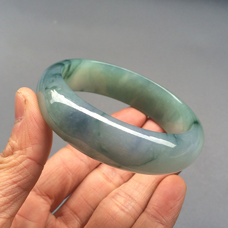 (超值推荐)冰种紫罗兰飘花手镯（58.8mm）