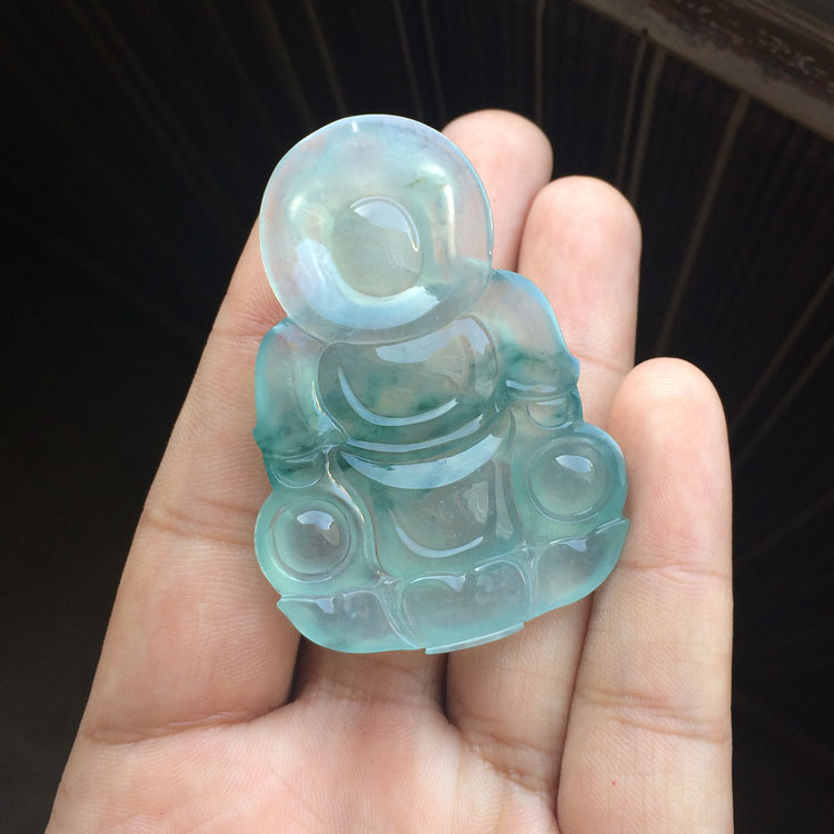 (超值推荐)冰种飘花观音挂件