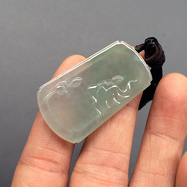 (超值推荐)冰种晴水心莲花开挂件