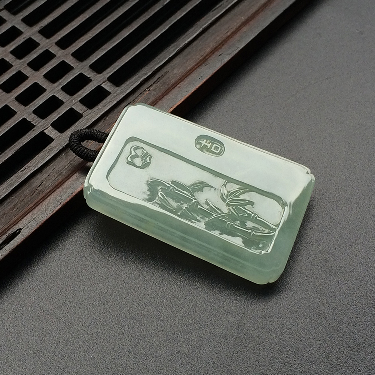 （一口价扫货）冰种晴水竹报平安挂件