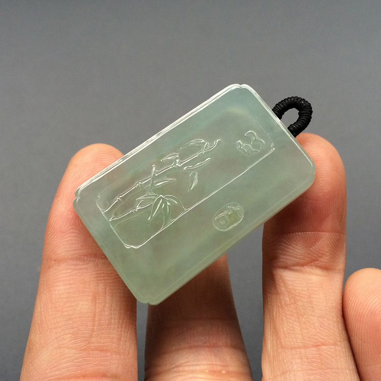 （一口价扫货）冰种晴水竹报平安挂件