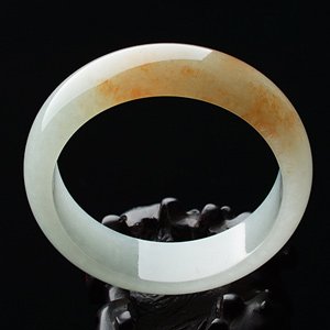 糯冰种晴水飘红翡手镯（58.3mm）