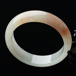 糯冰种晴水飘红翡手镯（58.4mm）