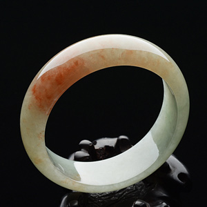 糯冰种晴水飘红翡手镯（58.4mm）
