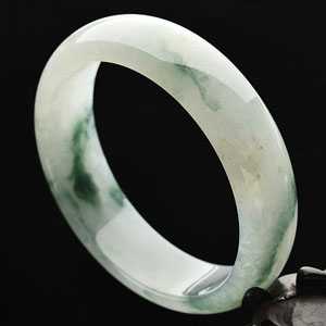 糯冰种飘花手镯(54.5mm)