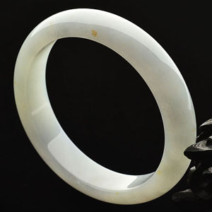 （一口价扫货）糯冰种晴水略飘黄翡手镯(57.4mm)