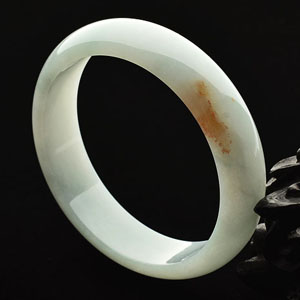 糯冰种晴水略带黄翡手镯(56.8mm)