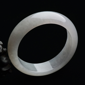 糯冰种淡紫罗兰手镯（54.8mm）