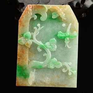 (超值推荐)糯冰种三彩亭亭玉立挂件