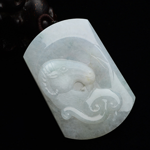 糯冰种淡晴水吉祥如意挂件