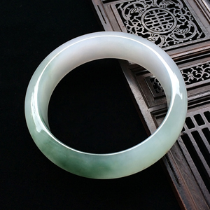 (超值推荐)冰种晴水飘花手镯（54.5mm）