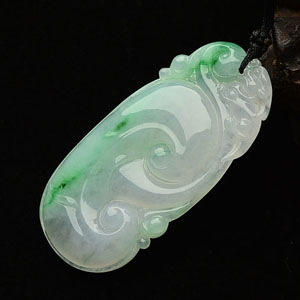 (超值推荐)糯冰种飘翠如意挂件