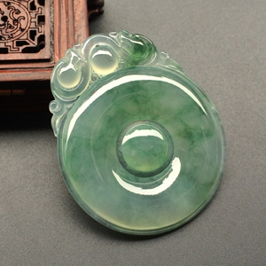 (超值推荐)冰玻种飘花福在眼前挂件