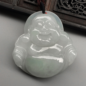 (超值推荐)糯冰种淡晴水玉佛挂件