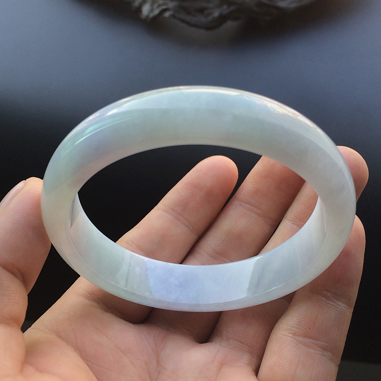 糯冰种紫罗兰晴水手镯（56.7mm）