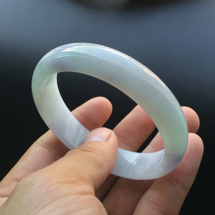 糯冰种紫罗兰晴水手镯（56.7mm）