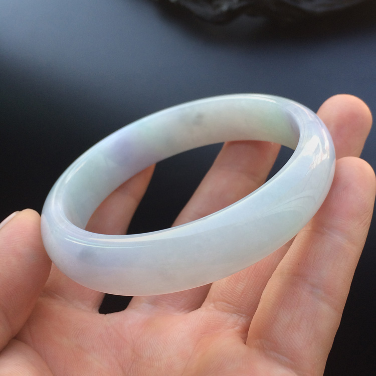 糯冰种紫罗兰晴水手镯（56.7mm）