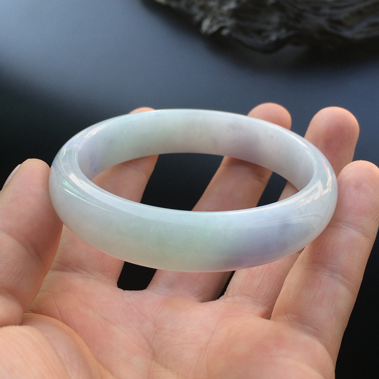糯冰种紫罗兰晴水手镯（56.7mm）