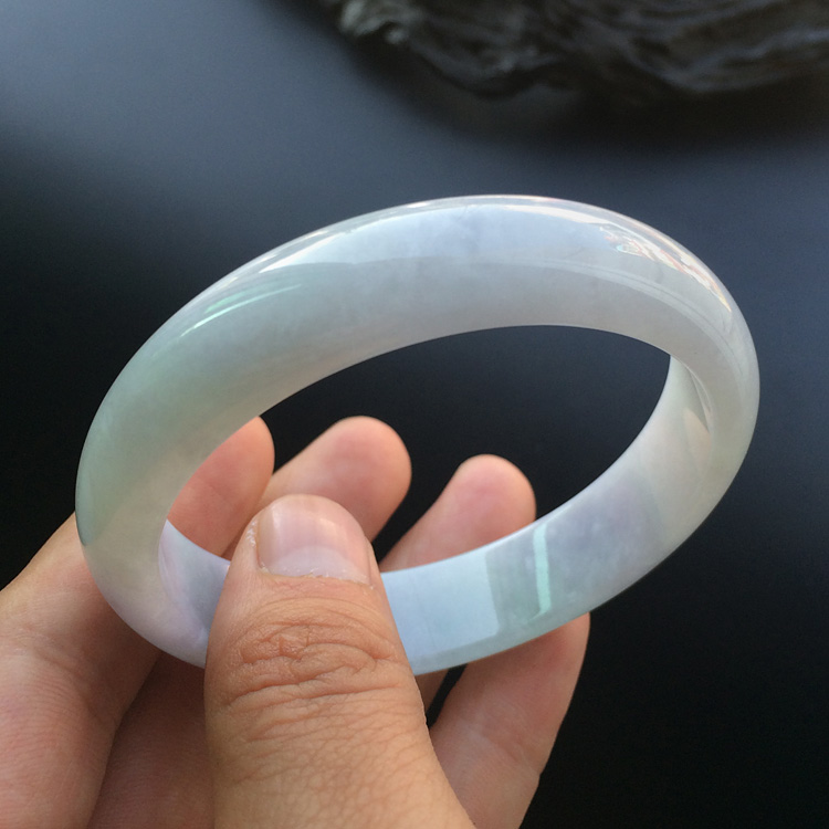 糯冰种紫罗兰晴水手镯（56.7mm）