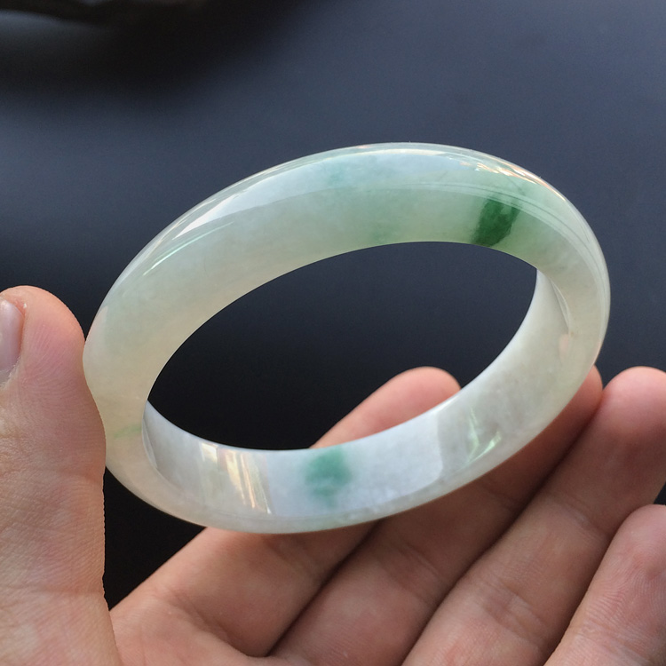 糯冰种飘花手镯（57.9mm）