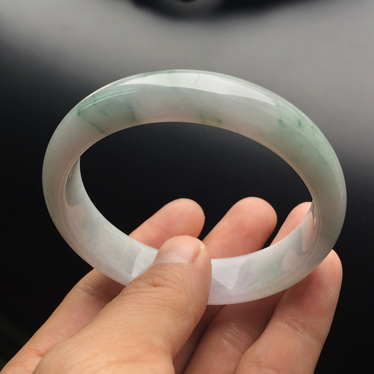 糯冰种飘花手镯（58.5mm）