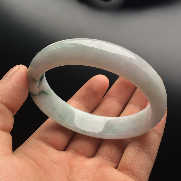 糯冰种飘花手镯（58.5mm）
