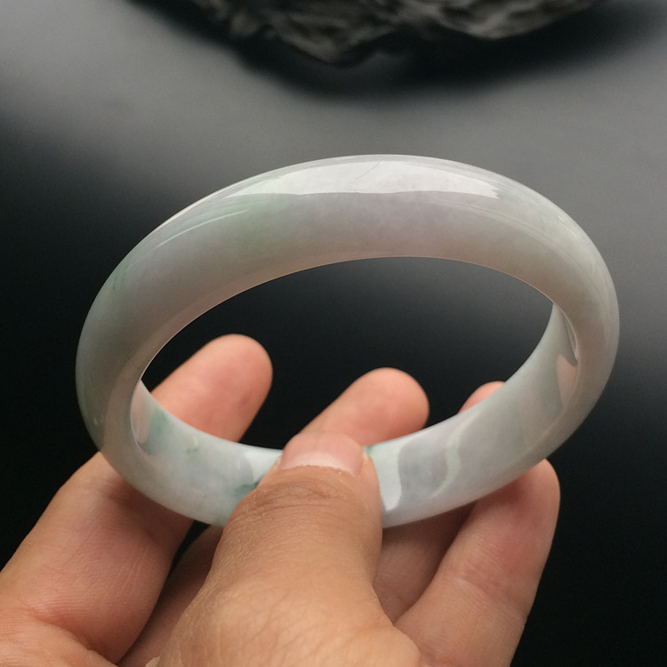 糯冰种飘花手镯（58.5mm）