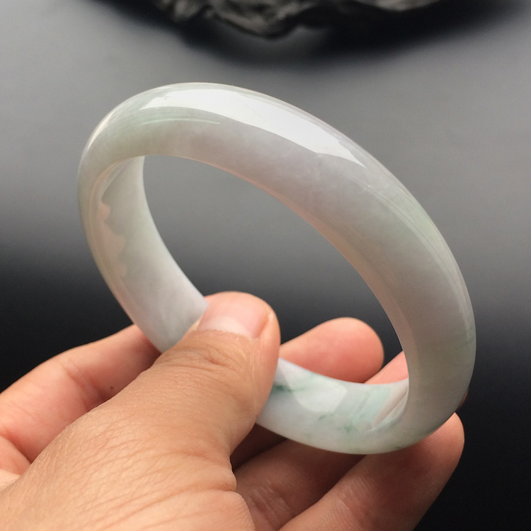 糯冰种飘花手镯（58.5mm）