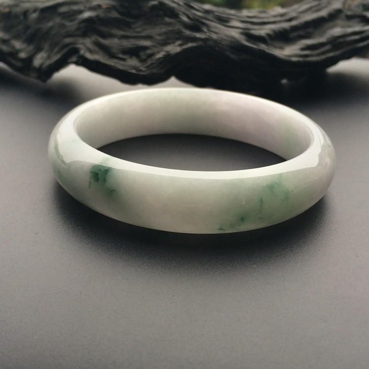 糯冰种飘花手镯（58.5mm）