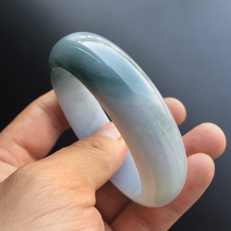 糯冰种飘花手镯（53.3mm）