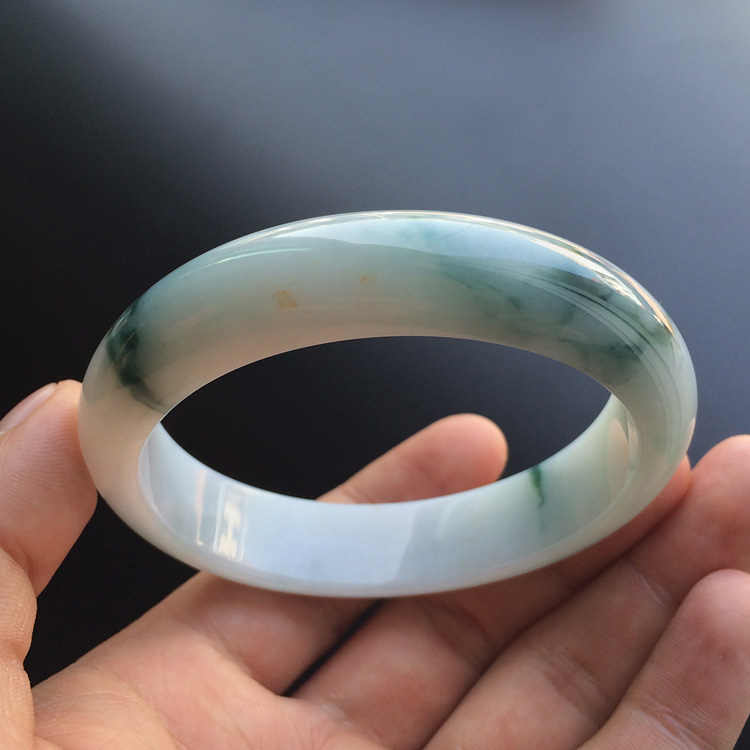 糯冰种飘花手镯（58.4mm）
