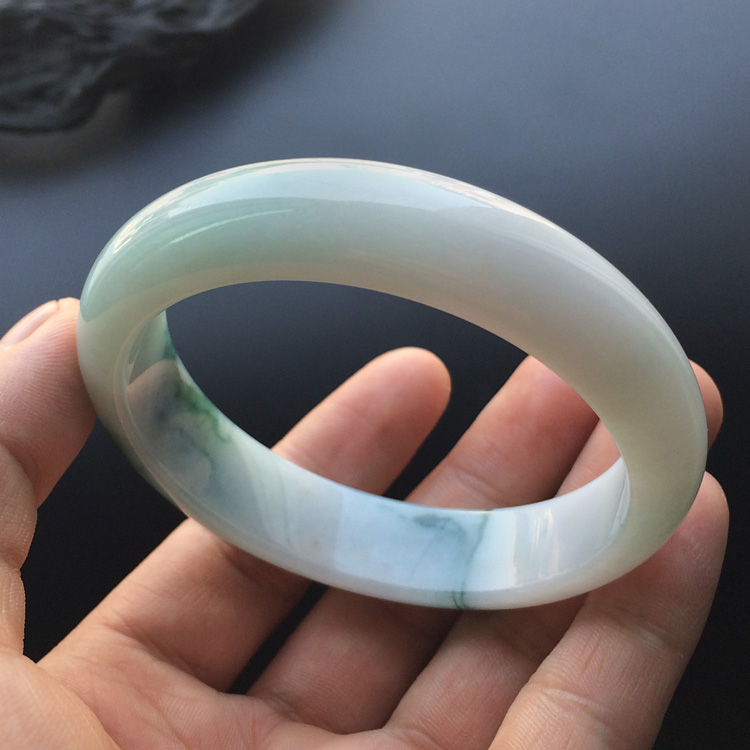 糯冰种飘花手镯（58.4mm）