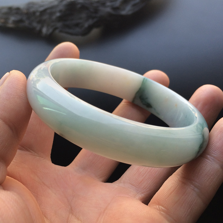 糯冰种飘花手镯（58.4mm）
